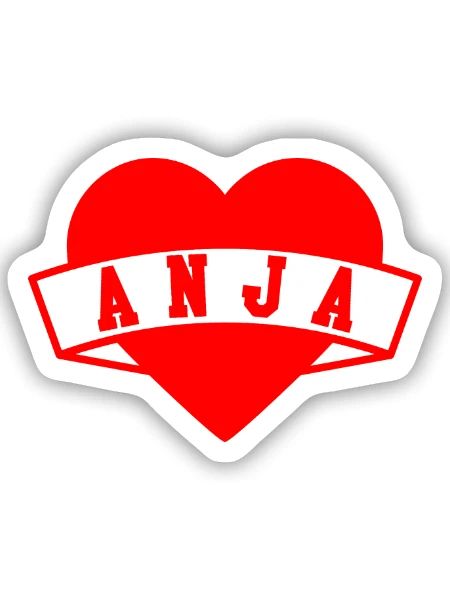 Anja Herzen - Sticker Größe S (10 x 10 cm) - Mattweiß - Vorne