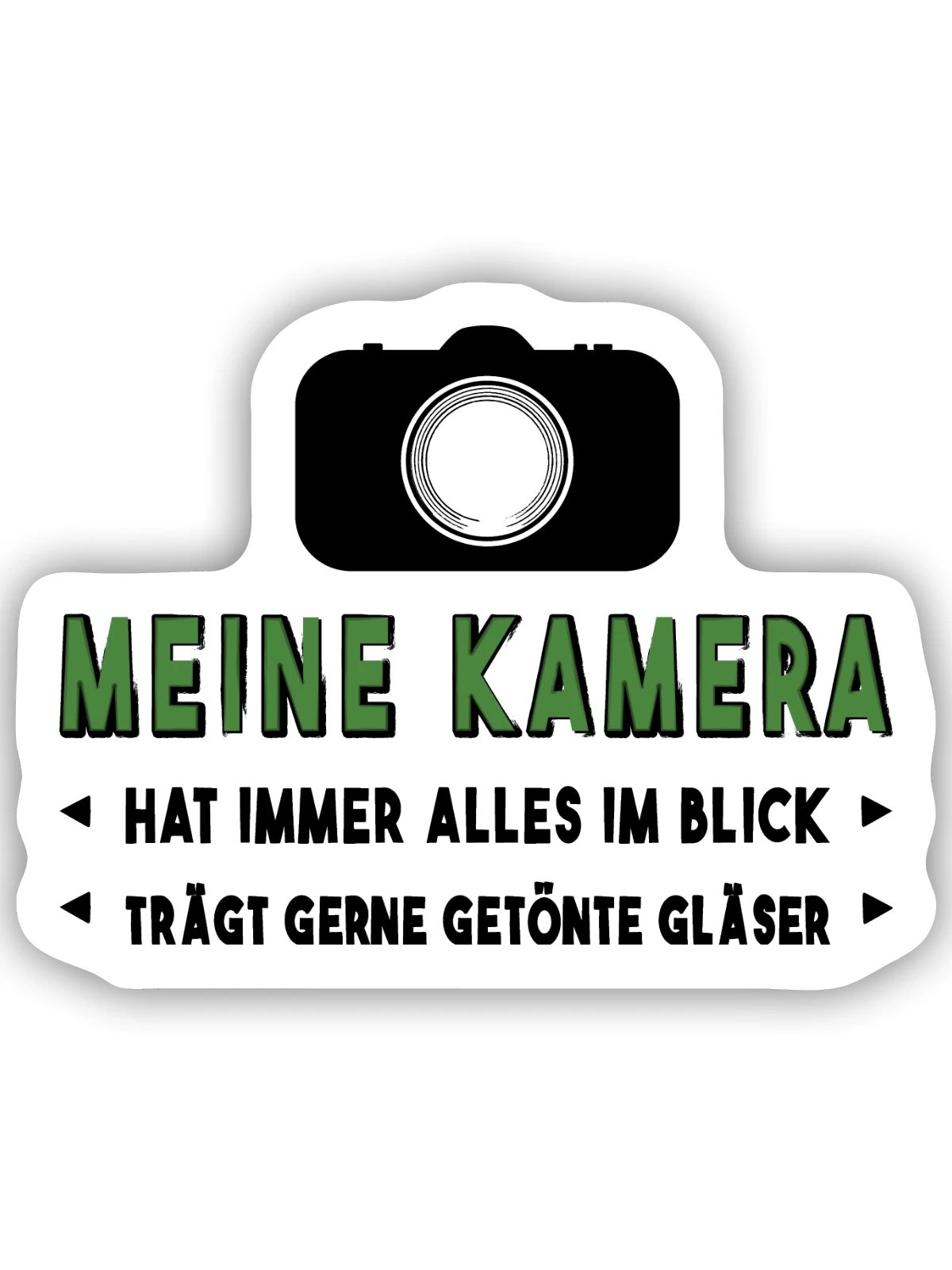 Fotograf fotografieren - Sticker Größe S (10 x 10 cm) - Mattweiß - Vorne