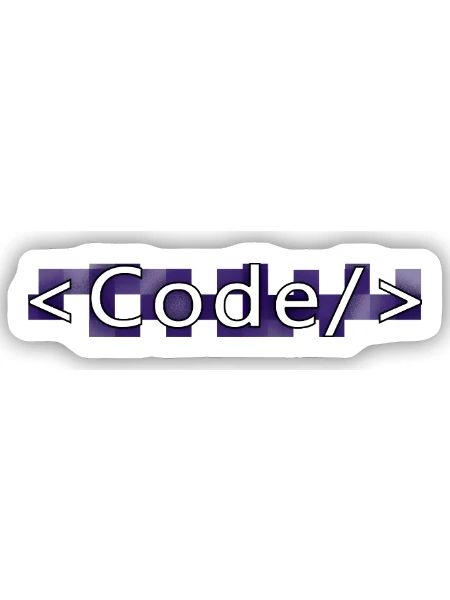 Code style (purple) - Sticker size S (10 x 10 cm) - white matte - Front