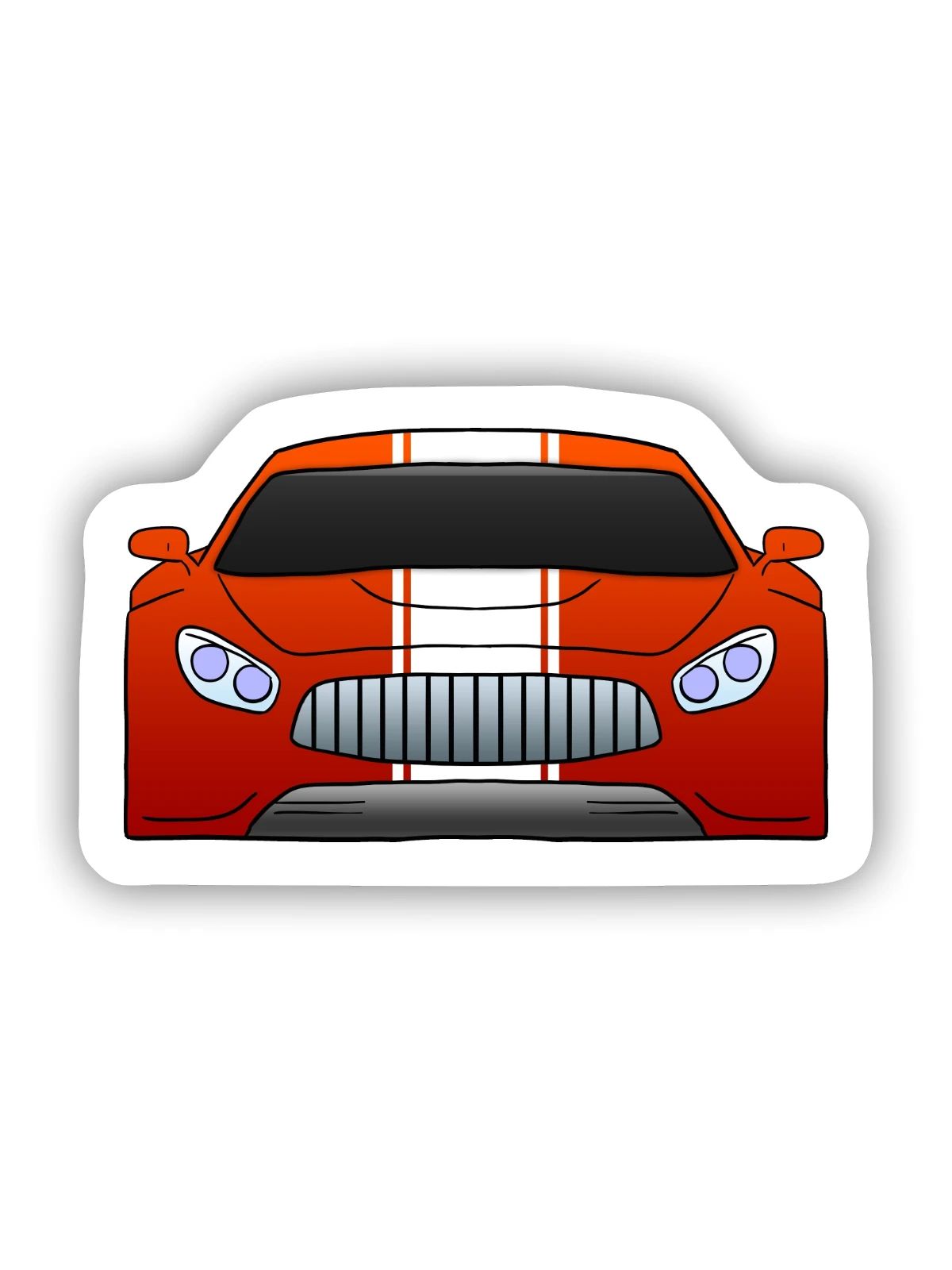 Car Auto - Sticker Größe S (10 x 10 cm) - Mattweiß - Vorne