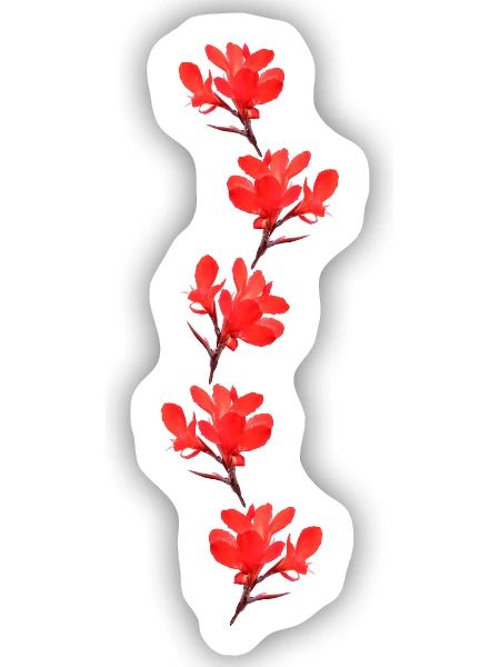 rote Blumen - Sticker Größe S (10 x 10 cm) - Mattweiß - Vorne