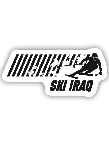 Ski Iraq - Sticker size S (10 x 10 cm) - white matte - Front