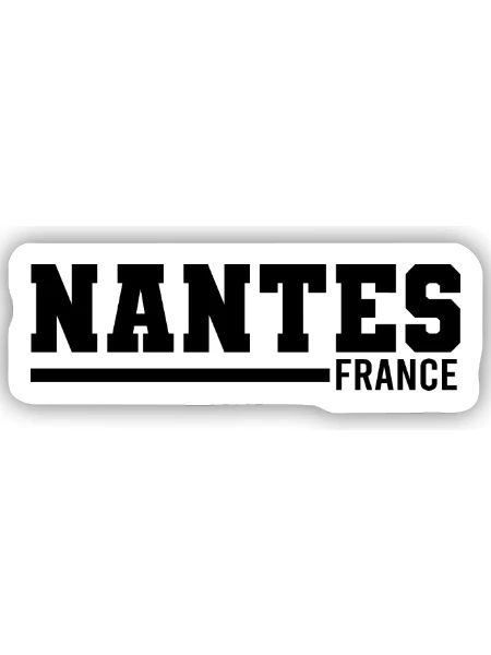 Nantes | France - Sticker size S (10 x 10 cm) - white matte - Front