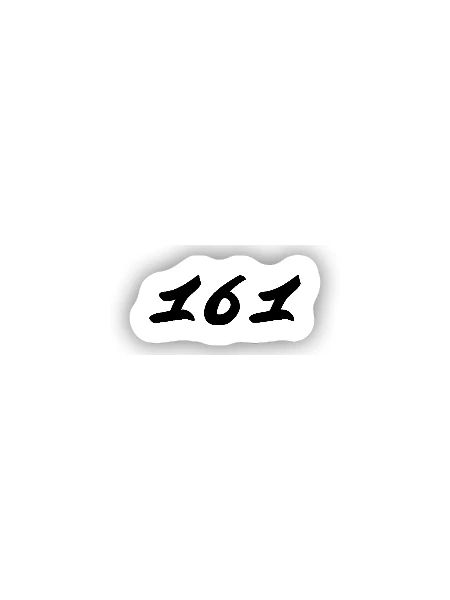 161 - Sticker Größe S (10 x 10 cm) - Mattweiß - Vorne