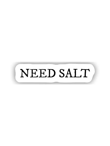 Salz Kochen Backen - Sticker Größe S (10 x 10 cm) - Mattweiß - Vorne