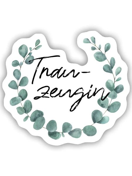 Trauzeugin - Junggesellinnenabschied - Sticker Größe S (10 x 10 cm) - Mattweiß - Vorne