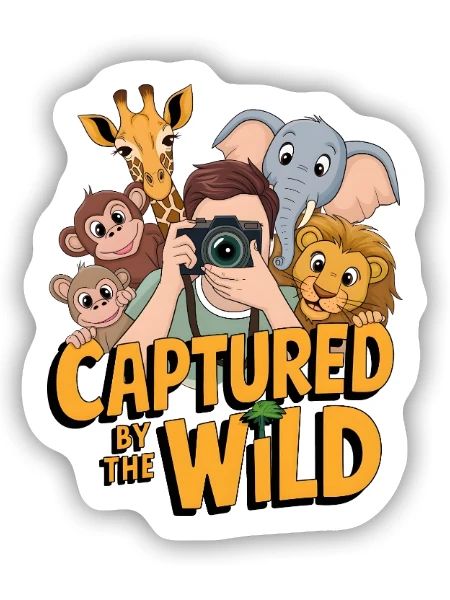 Captured By The Wild - Sticker size S (10 x 10 cm) - white matte - Front