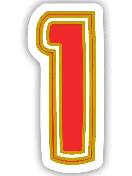 1. 1 AN. 1er ANNIVERSAIRE. ANNIVERSAIRE 1 AN - Sticker taille S (10 x 10 cm) - blanc mat - Devant