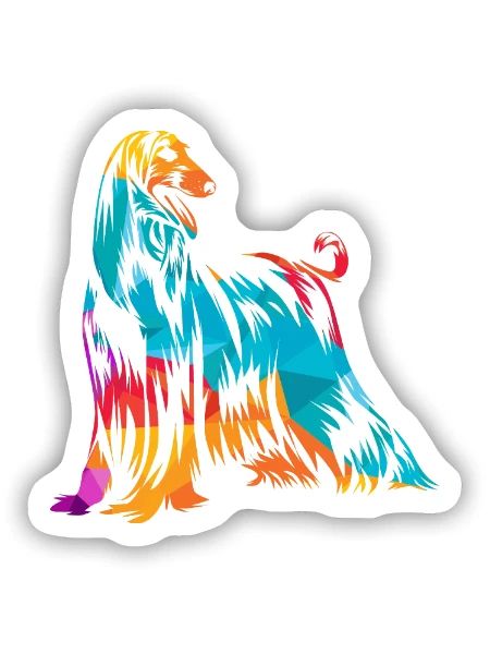 Geschmeidiger Windhund Rennsport - Sticker Größe S (10 x 10 cm) - Mattweiß - Vorne
