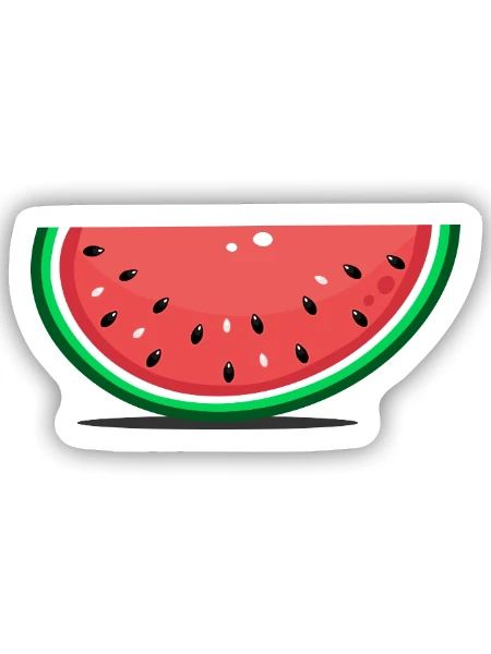 Wassermelone Design Scheibe - Sticker Größe S (10 x 10 cm) - Mattweiß - Vorne