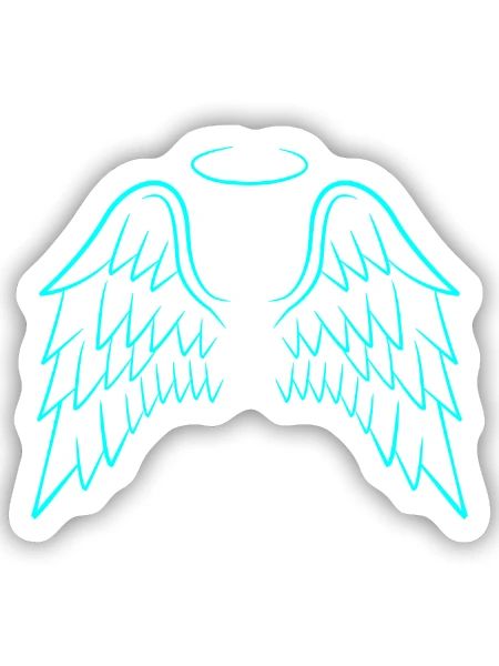 Engelsflügel Flügel Engel - Sticker Größe S (10 x 10 cm) - Mattweiß - Vorne