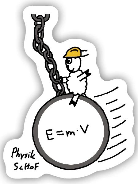 Physik Schof - Sticker Größe S (10 x 10 cm) - Mattweiß - Vorne