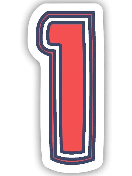 1. 1 AN. 1er ANNIVERSAIRE. ANNIVERSAIRE 1 AN - Sticker taille S (10 x 10 cm) - blanc mat - Devant