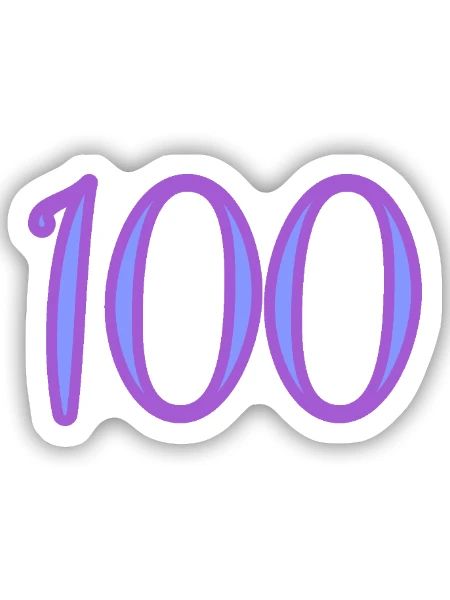 100 - Sticker size S (10 x 10 cm) - white matte - Front