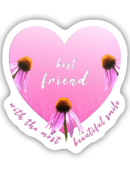 best friend - Sticker Größe S (10 x 10 cm) - Mattweiß - Vorne