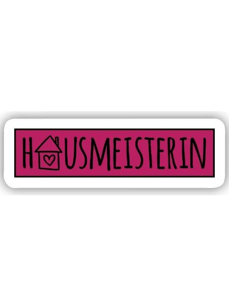 Hausmeisterin - Sticker Größe S (10 x 10 cm) - Mattweiß - Vorne
