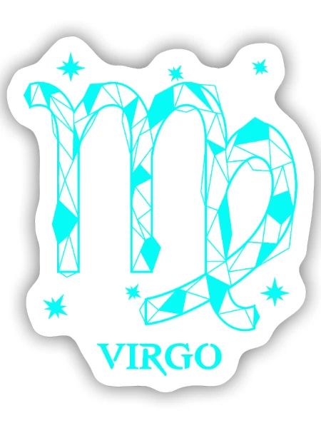 Jungfrau Sternzeichen - Sticker Größe S (10 x 10 cm) - Mattweiß - Vorne