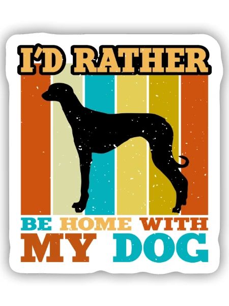 Alte kroatische Windhund Hund Silhouette Retro Sonne - Sticker Größe S (10 x 10 cm) - Mattweiß - Vorne
