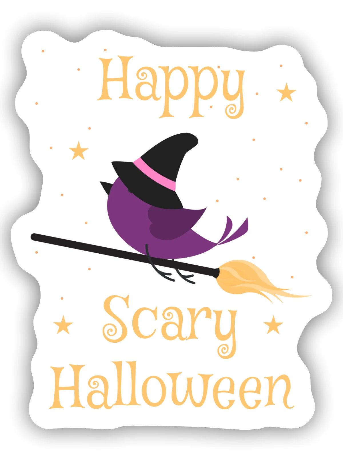 Gruseliges Halloween - Sticker Größe S (10 x 10 cm) - Mattweiß - Vorne