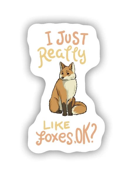 Fuchs Tier Wald - Sticker Größe S (10 x 10 cm) - Mattweiß - Vorne