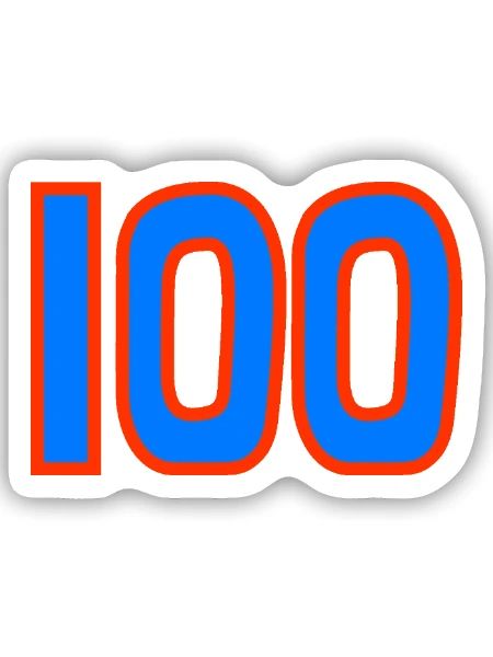 100. 100 JAHRE. 100-JÄHRIGES JUBILÄUM. 100. GEBURTSTAG - Sticker Größe S (10 x 10 cm) - Mattweiß - Vorne