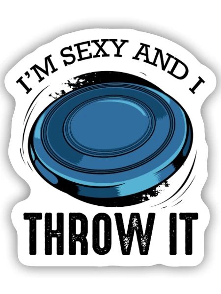 Disc golf saying funny pun frisbee gift - Sticker size S (10 x 10 cm) - white matte - Front