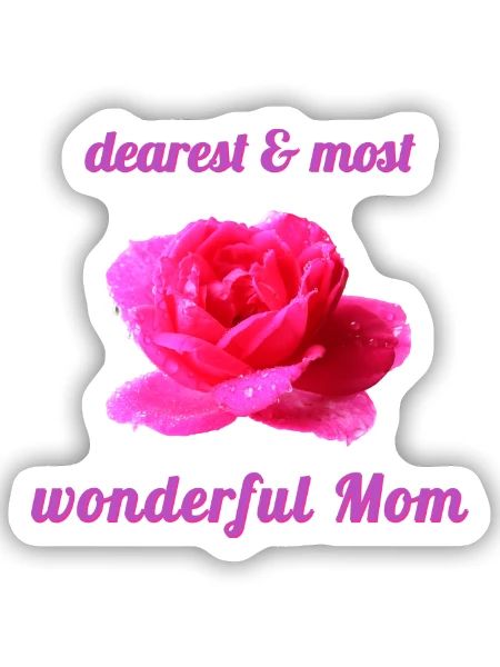 Muttertag Mutter Mama - Sticker Größe S (10 x 10 cm) - Mattweiß - Vorne