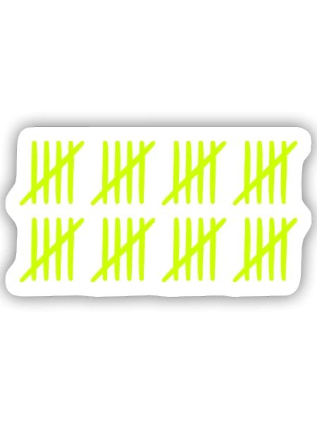 Strichliste 40 Jahre alt - Sticker Größe S (10 x 10 cm) - Mattweiß - Vorne