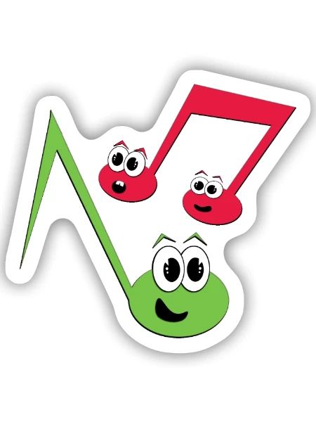 Fugly Noten - Sticker Größe S (10 x 10 cm) - Mattweiß - Vorne