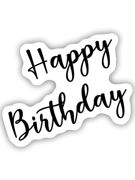 ALLES GUTE ZUM GEBURTSTAG. ALLES GUTE ZUM GEBURTSTAG. JAHRESTAG. - Sticker Größe S (10 x 10 cm) - Mattweiß - Vorne