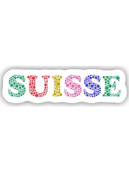 SWITZERLAND. COUNTRY - Sticker size S (10 x 10 cm) - white matte - Front