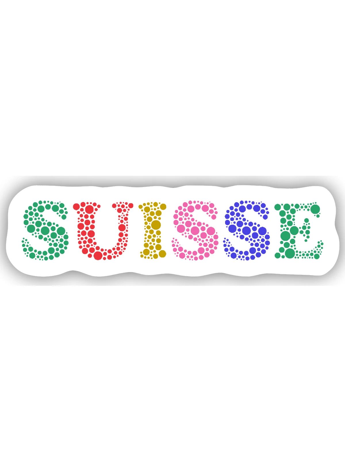 SCHWEIZ. LAND - Sticker Größe S (10 x 10 cm) - Mattweiß - Vorne