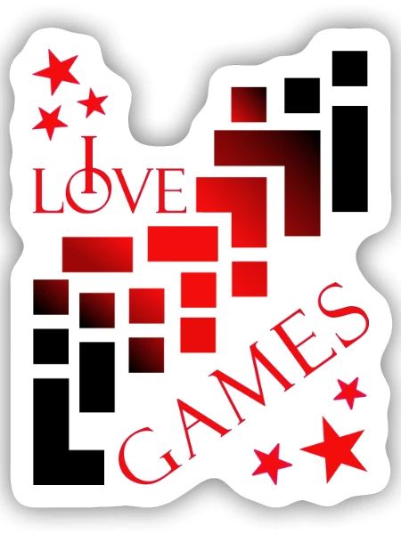 Gamer games - Sticker Größe S (10 x 10 cm) - Mattweiß - Vorne