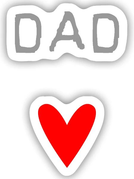 VATERTAG. - GUTE PARTY, DAD. - DAD. Frohe Party - Sticker Größe S (10 x 10 cm) - Mattweiß - Vorne