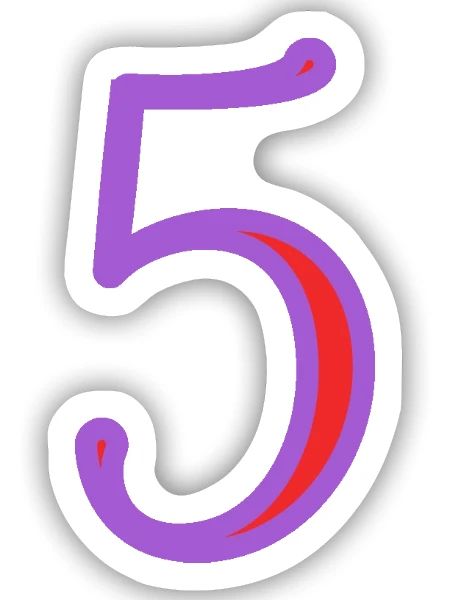 5. 5 YEARS. 5th ANNIVERSARY. 5 YEAR ANNIVERSARY - Sticker size S (10 x 10 cm) - white matte - Front