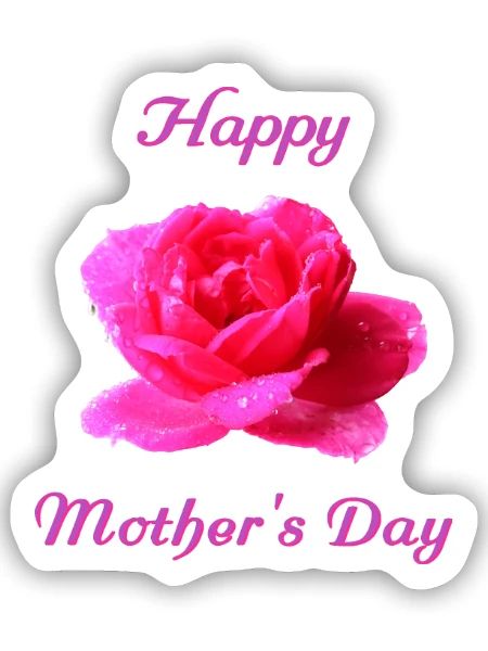 Muttertag Mother s day Mothers day - Sticker Größe S (10 x 10 cm) - Mattweiß - Vorne