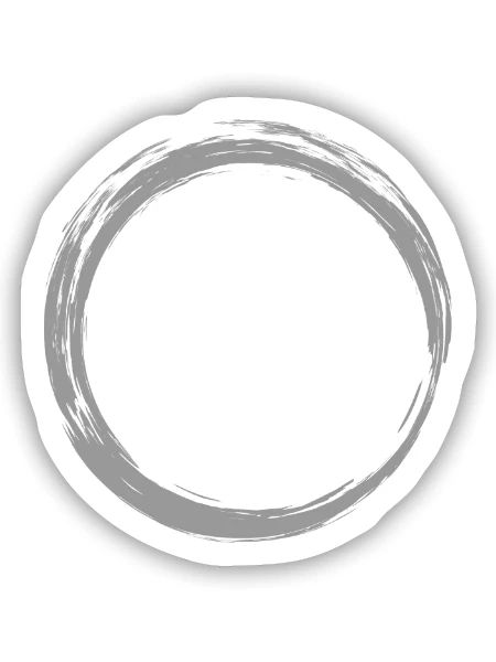 Kreis Symbol Design Grau - Sticker Größe S (10 x 10 cm) - Mattweiß - Vorne