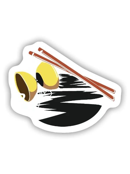 Schwungvoller Diabolo Jongleur - Sticker Größe S (10 x 10 cm) - Mattweiß - Vorne