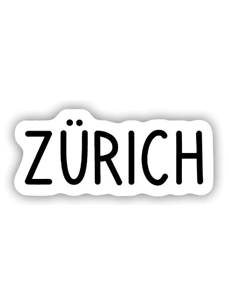 Zürich - Sticker Größe S (10 x 10 cm) - Mattweiß - Vorne
