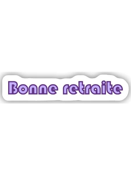 RUHESTAND. RUHESTAND. PENSIONIERT. RUHESTAND - Sticker Größe S (10 x 10 cm) - Mattweiß - Vorne