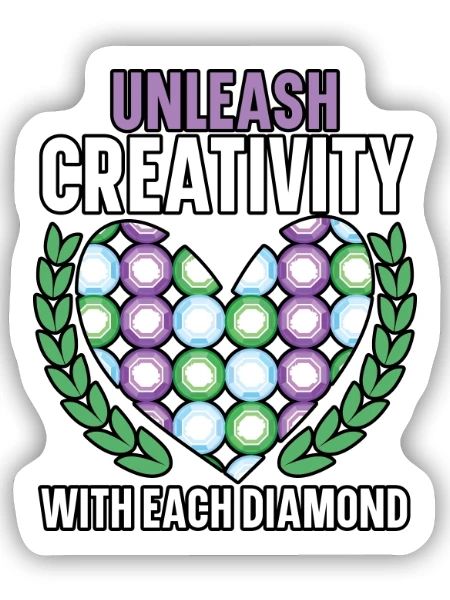 Diamantmalerei Handwerkszeug Diamantmaler - Sticker Größe S (10 x 10 cm) - Mattweiß - Vorne
