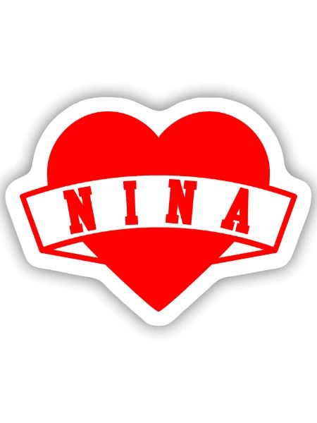 Nina Herzen - Sticker Größe S (10 x 10 cm) - Mattweiß - Vorne