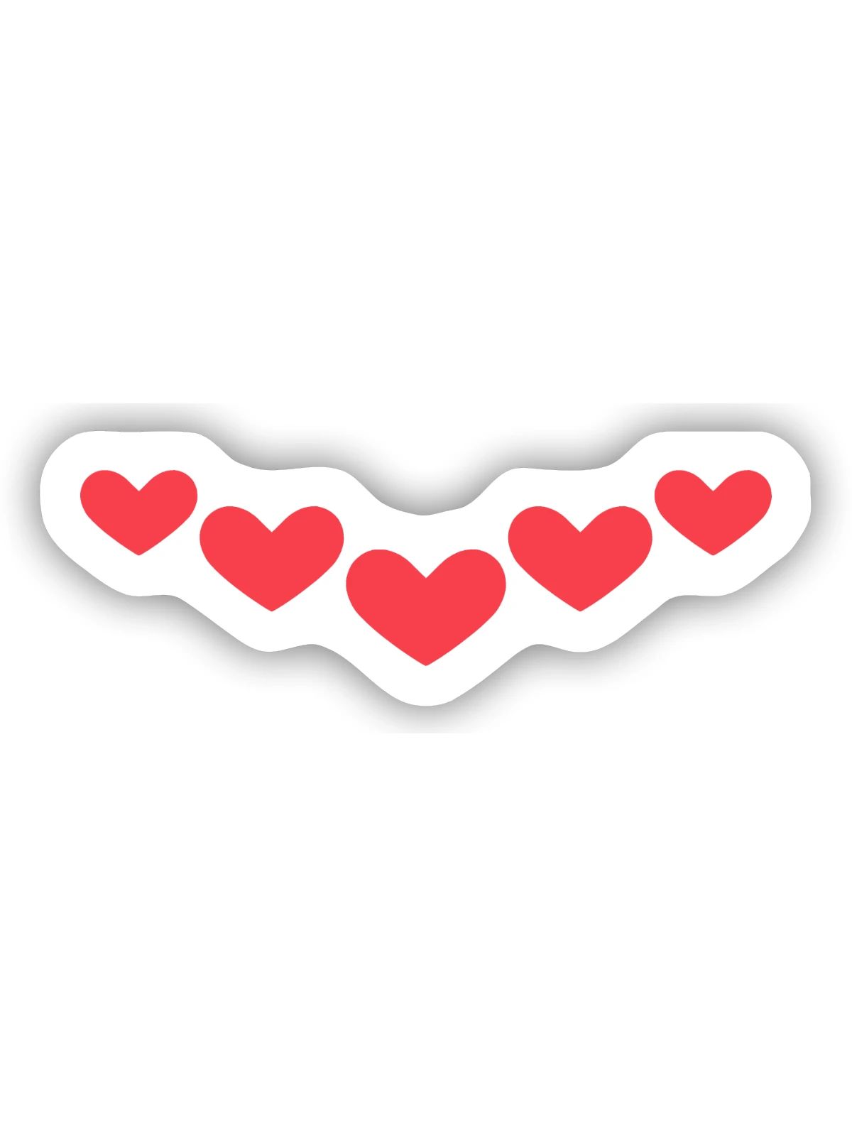 Herz Ornament Linie Herzchen - Sticker Größe S (10 x 10 cm) - Mattweiß - Vorne