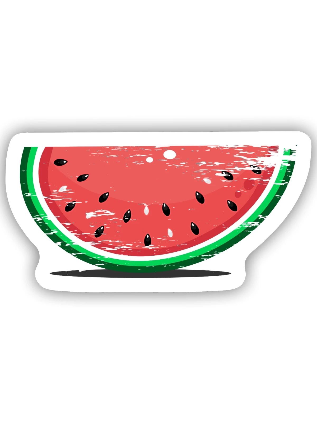 Wassermelone Design Scheibe used - Sticker Größe S (10 x 10 cm) - Mattweiß - Vorne
