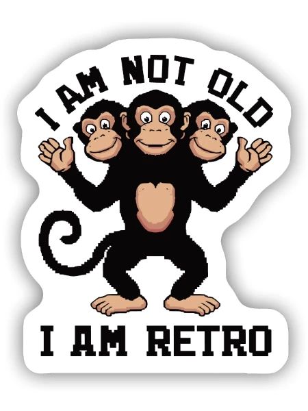 i am not old dreiköpfigeraffe - Sticker Größe S (10 x 10 cm) - Mattweiß - Vorne