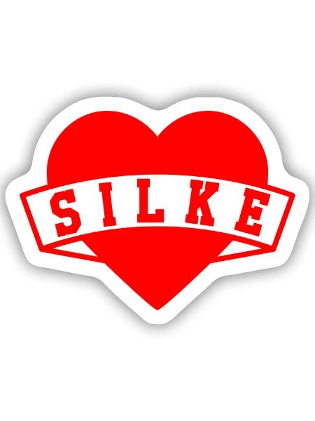 Silke Herzen - Sticker Größe S (10 x 10 cm) - Mattweiß - Vorne