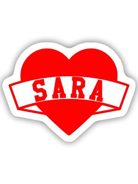 Sara Herzen - Sticker Größe S (10 x 10 cm) - Mattweiß - Vorne