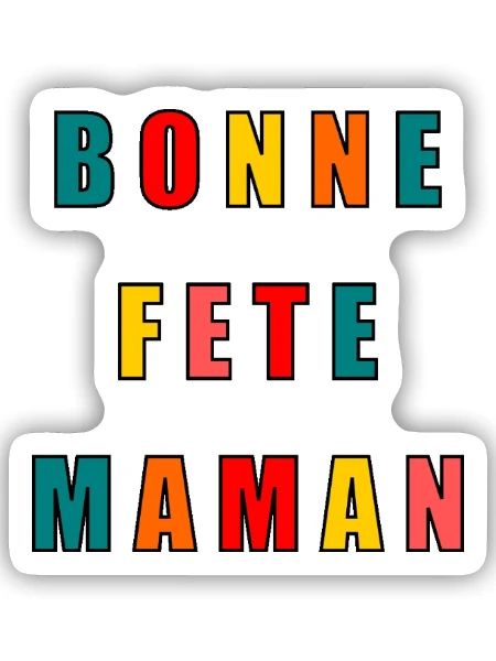 MAMA. MUTTERTAG. SCHÖNEN MUTTERTAG - Sticker Größe S (10 x 10 cm) - Mattweiß - Vorne