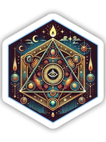 Orgon Energie Logo - Sticker Größe S (10 x 10 cm) - Mattweiß - Vorne