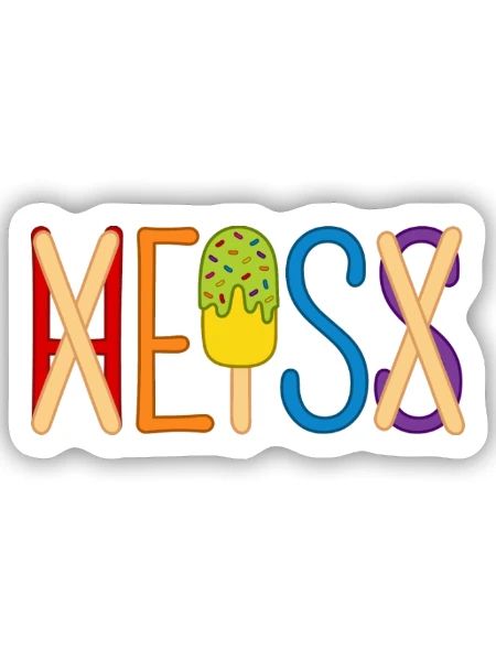 Eis - heiß - H EIS S - Sticker Größe S (10 x 10 cm) - Mattweiß - Vorne
